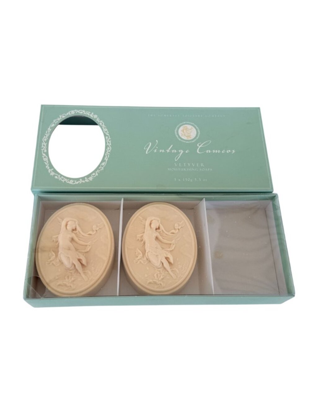 Somerset Toiletry Co. "Vintage Cameos" Vetyver Soaps Gift Boxed (only 2 soaps) - Picture 3 of 6
